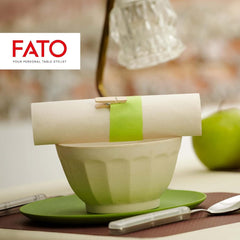 Fato - Șervețele de hârtie de unică folosință naturale pliate 4 ori, ecologice, pachet de 40 de șervețele, mărimea 38X38, 2 straturi, 100% hârtie reciclată