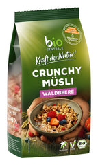 Muesli crujiente con frutos rojos Biozentrale | 375 g Muesli ecológico | Ideal para el desayuno y tu taza de muesli para llevar | Una alternativa a las barritas de muesli