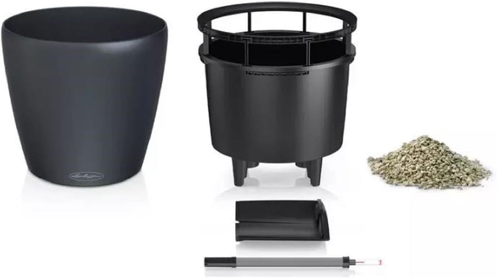 Jardinieră LECHUZA Classico Color LS gri ardezie cu sistem de irigare |Ø 35 × 32 cm|14281