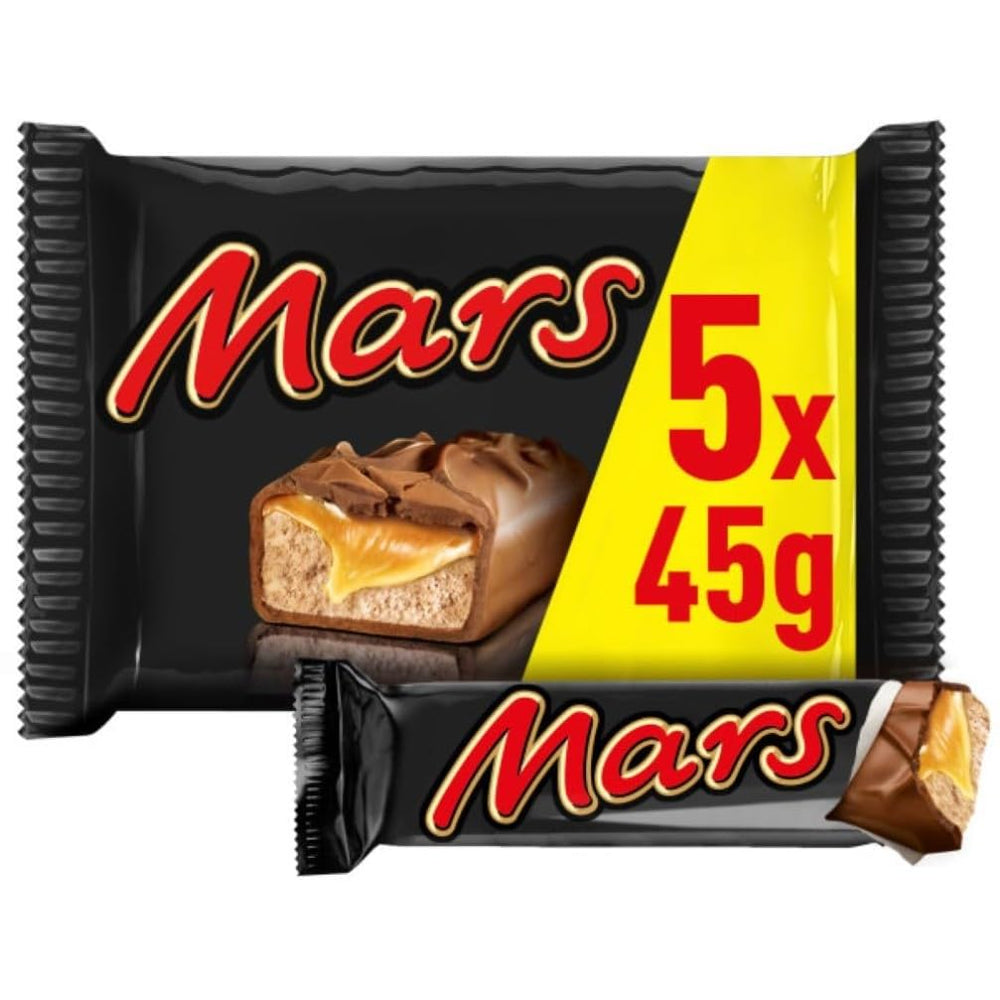 Mars barras de chocolate, caramelo, chocolate, 1 paquete de 5 barras (1 x 225 g)