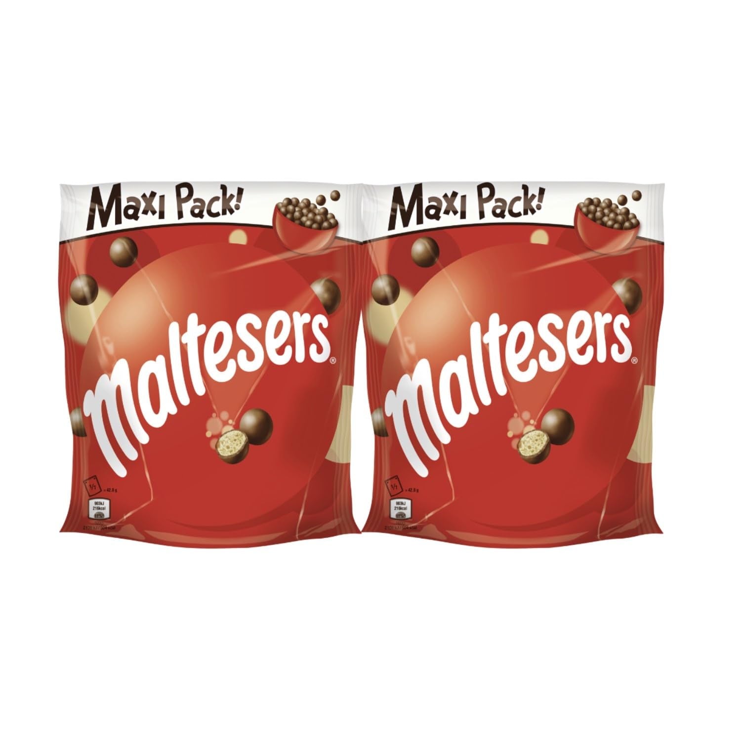 Maltesers, bolas de chocolate con un centro crujiente y ligero, aireado, snack de chocolate, 1 paquete (1 x 300 g)