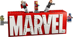 LEGO Marvel: Logotipo de Marvel y minifiguras - Set de colección de Hulk, Thor, Iron Man, Black Widow y Capitán América - Set de construcción de figuras de Los Vengadores - Regalo para niños y niñas a partir de 12 años 76313 Juegos de construcción Beuche den LEGO-Store