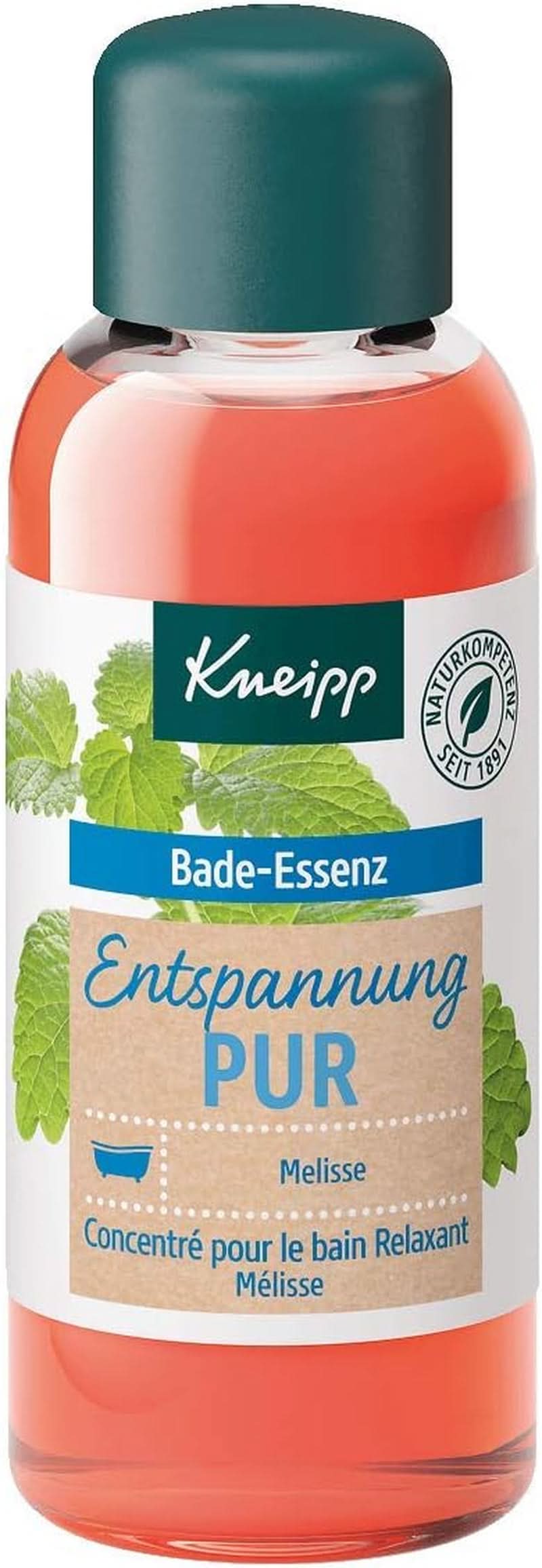 Kneipp Bade, aceite de baño con aceite esencial natural de melisa de India y extracto de melisa, 100 ml Naty Shop