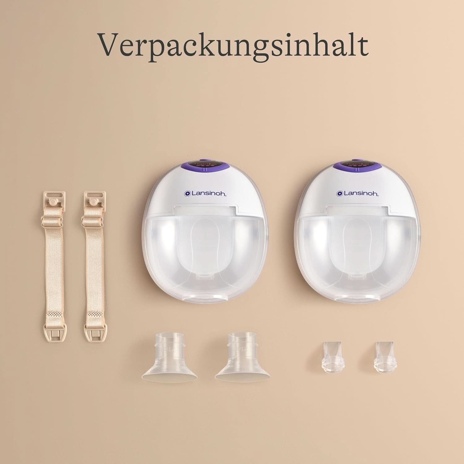 Lansinoh Tragbare Elektrische Doppelmilchpumpe – Freihändig Und Leise Abpumpen Ohne Kabel & Schläuche – Wiederaufladbarer Akku – Einfache Bedienung & Reinigung - Accesorios manos libres Alimentación y lactancia Bebe Naty Shop