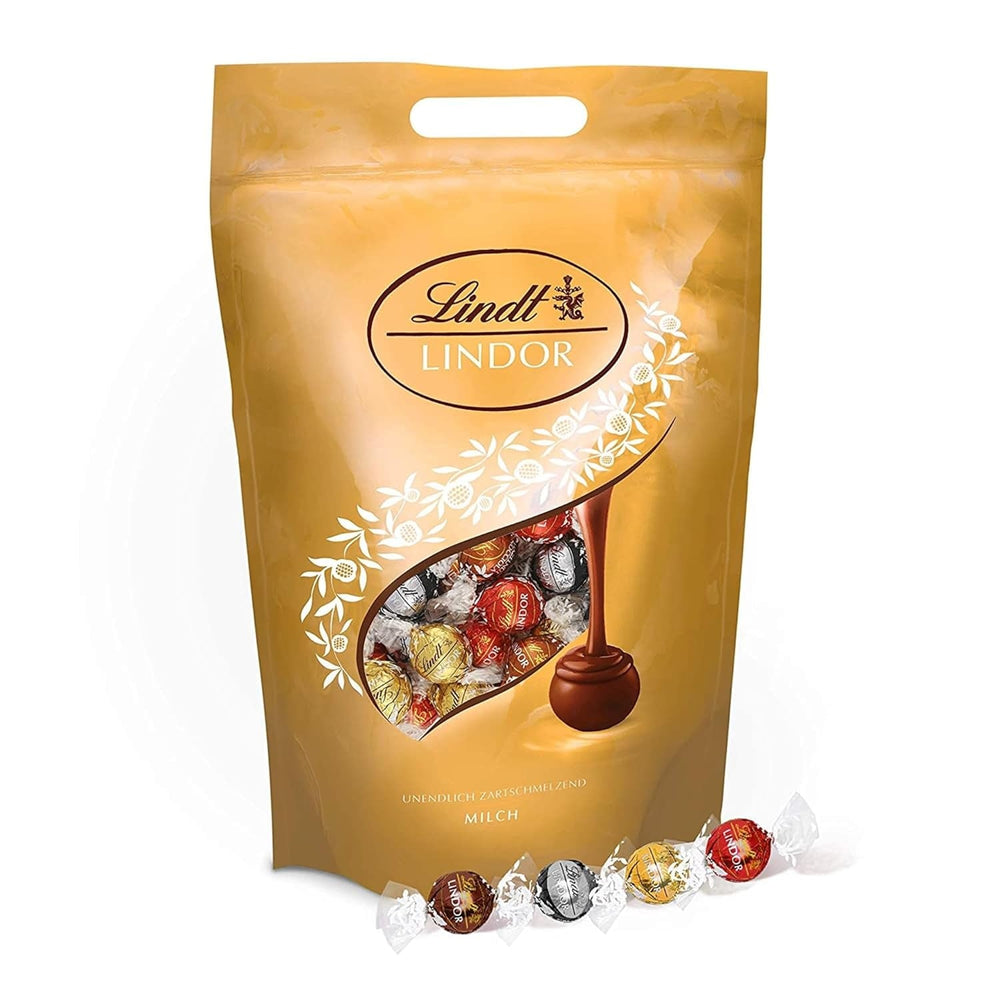Lindt, mega pack, 160 esferas de chocolate aproximadamente, varios surtidos, Caramelos de chocolate 2 Kg Naty Shop