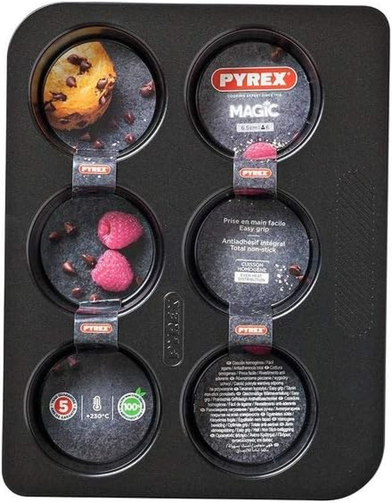 Molde Muffins Pyrex Magic para 6 Muffins Moldes y bandejas para horno Naty Shop