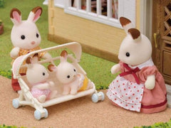 Sylvanian Families L5533 Cochecito Trillizos - Playset Casa de Muñecas Naty Shop Muñecas