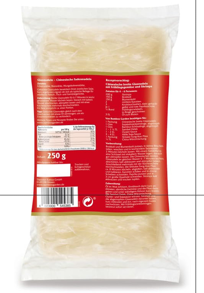 Fideos anchos de vidrio chinos, 250 g (el diseño del empaque puede variar)