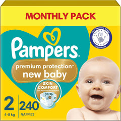Pampers New Baby talla 1 Recién nacido 2-5 kg ​​Paquete de transporte, paquete de 4 (4 x 23 piezas)