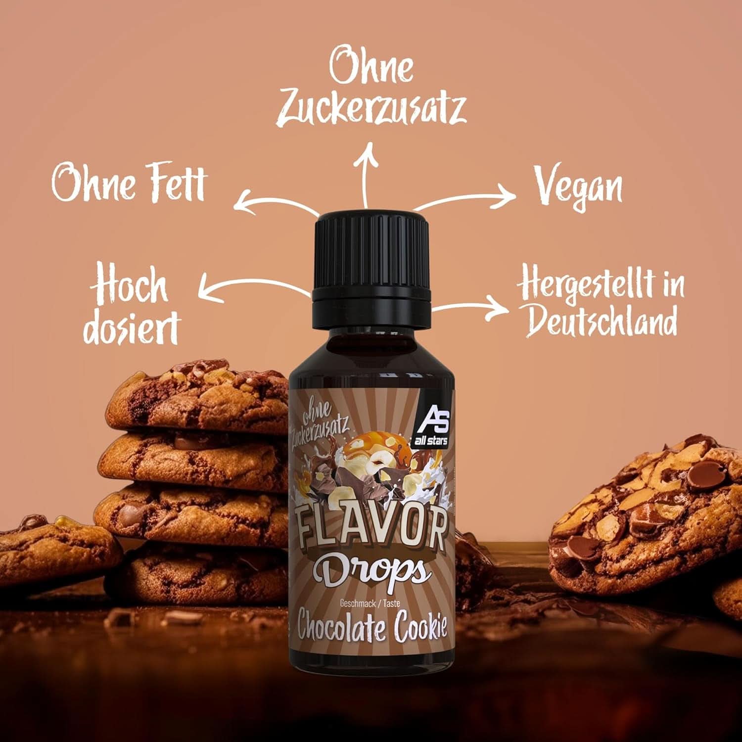 ALL STARS Flavour Drops, Gotas aromatizadas sin azúcares añadidos y sin calorías - Dulzor y sabor para alimentos, 30 ml Edulcorantes Naty Shop