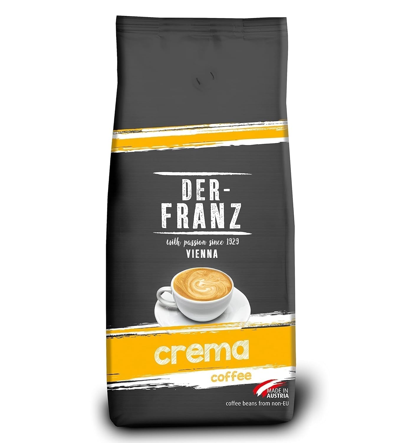 DER-FRANZ Crema de Café, Intensidad 4/5, 100% Arábica, granos de café enteros Café Naty Shop 1 Kg Nata