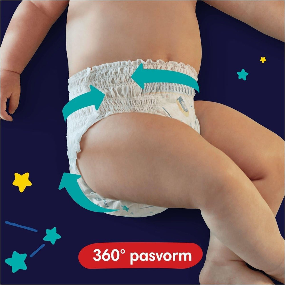 Pampers - Camisones antideslizantes para bebé - Talla 6 - Paquete pequeño - 30 piezas - 15+ kg