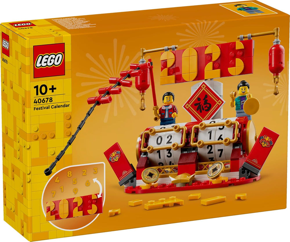 LEGO Calendario navideño, regalo navideño chino para niños y niñas, set de construcción del Año Nuevo Lunar, permite a los niños jugar imaginativamente, juguete festivo, decoración del Año Nuevo Chino 40678 Juegos de construcción Besuche den LEGO-Store