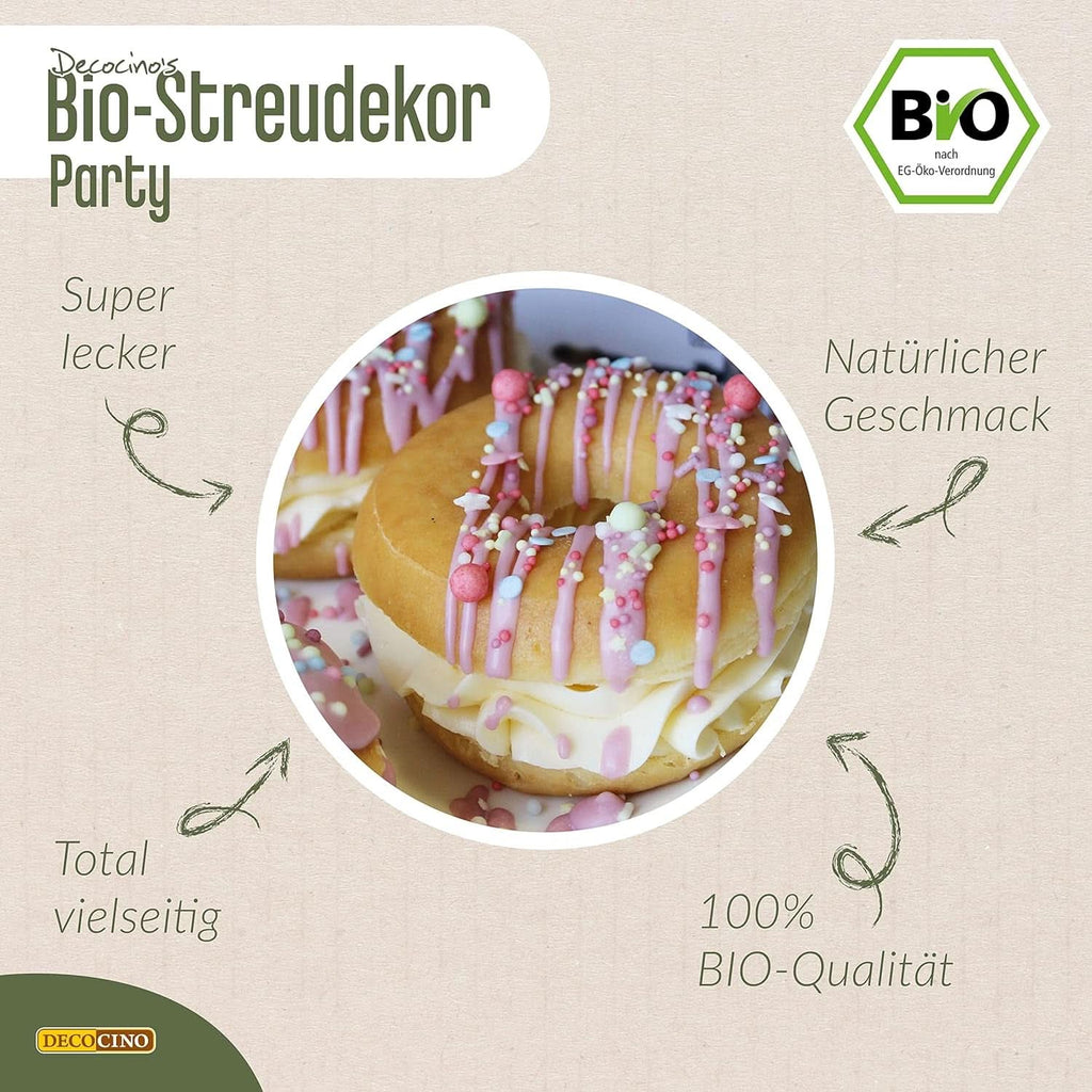 DECOCINO Sprinkles de zahăr vegan din dextroză de calitate organică, 60 grame Sprinkles Naty Shop