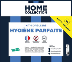 Bleu Câlin Home Collection Set de 4 perne Cliniguard Anti-Mite White 60X60 Cm Perne standard Naty Shop