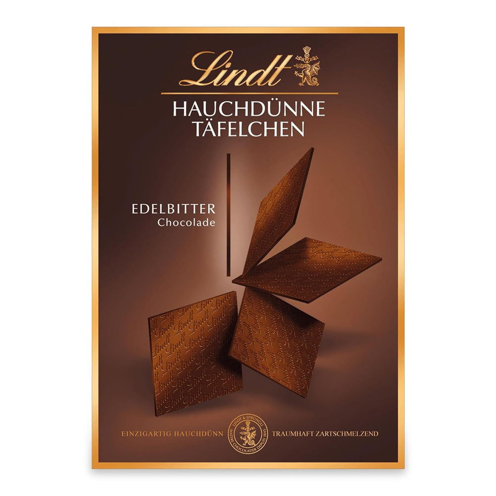 Barras de chocolate negro ultrafinas Lindt Chocolate | 125 gramos | Barritas ultrafinas del mejor chocolate negro | Especialmente fino y fino | Regalo de chocolate (1 paquete)