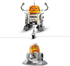 Figura LEGO Star Wars 75416 Ahsoka Astromech Droid Chopper (C1-10P) - juguete con cabeza móvil, brazos desmontables y rueda central - regalo para fans de Ahsoka, niños y niñas mayores de 10 años Sets de construcción Besuche den LEGO-Store