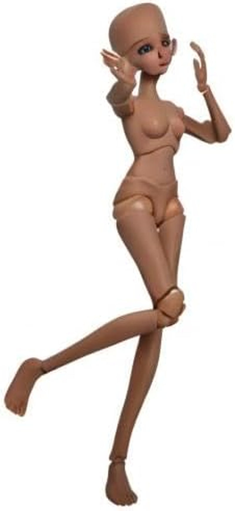 1/3 BJD păpușă piele maro negru corp de păpușă 60cm 24 inci articulație sferică păpuși SD articulații mobile PVC DIY (Alexia)