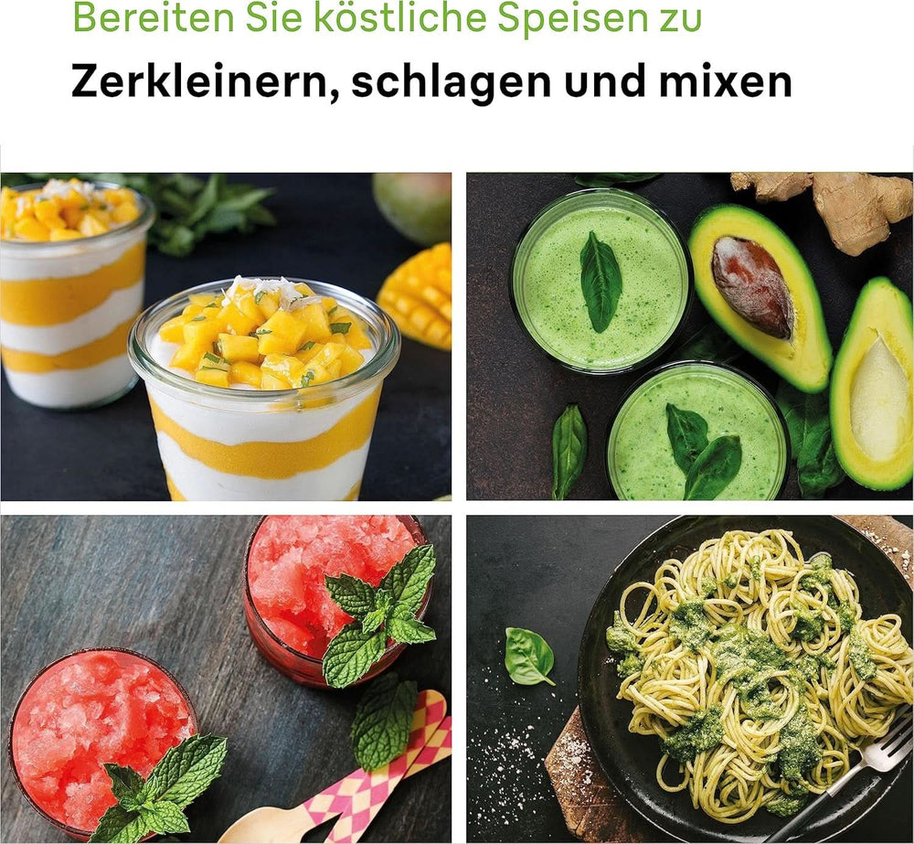 Braun Multiquick 7 MQ 7035X Stabmixer - Pürierstab Mit Abnehmbarem Edelstahl Mixfuß Mit Activeblade Technologie Zum Pürieren Der Härtesten Ingredient, Inkl. Juego de 3 piezas Zubehör, 1000 W, color negro Cocina Naty Shop