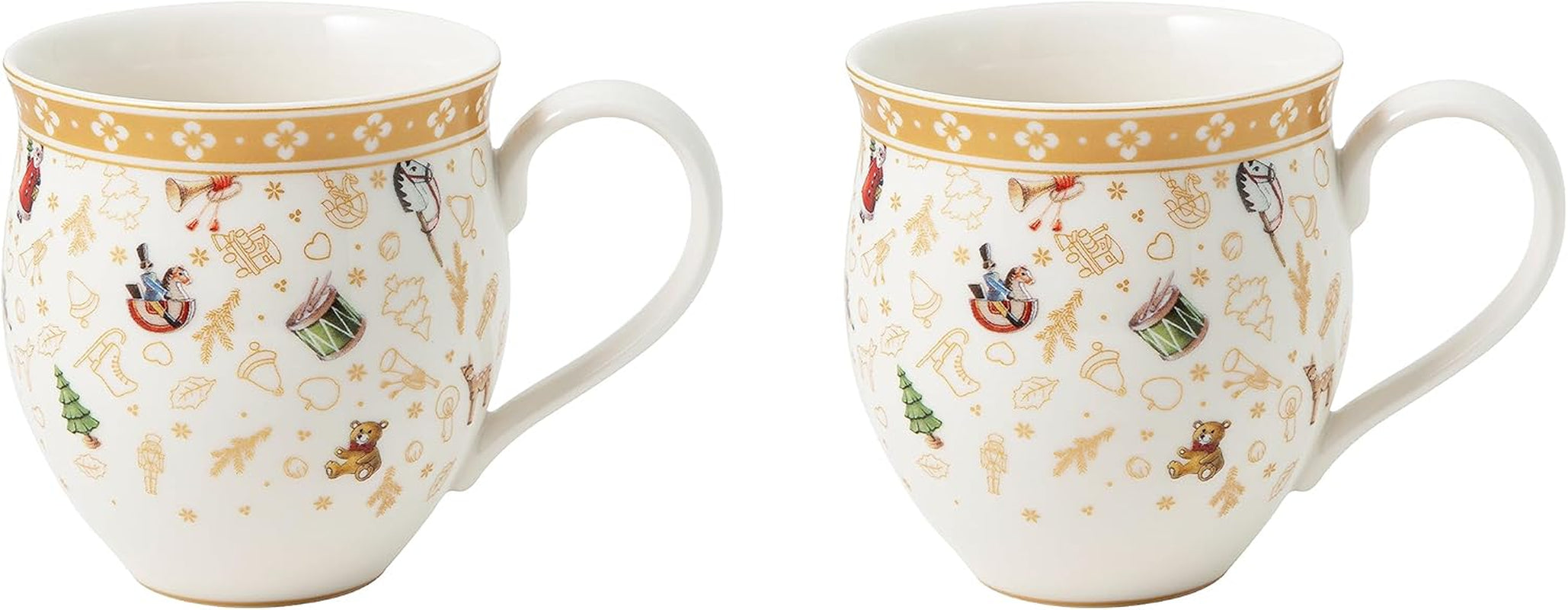 Villeroy & Boch – Toy'S Delight Dip Set 4 Teilig, Servierplatte Mit Schälchen, Dipschälchen Set, Weihnachten, Tischdekoration Toys, Serviertablett, Schalen, Weihnachtsdeko Innen, Premium Porzellan Seturi vesela masa Naty Shop Weiß / Bunt Becher Set Jubiläumsedition 2 Stück (1Er Pack)