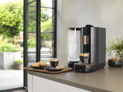 Espressor cu capsule K-FEE TWINS II pentru cafea, ceai și cacao | Espressor pentru cești mari | Încălzire rapidă | Rezervor de apă de 2,3 l | 19 bar | Negru-cupru