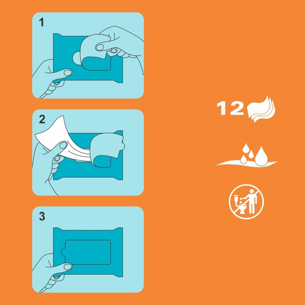 Șervețele umede Renova - 12 șervețele umede și parfumate