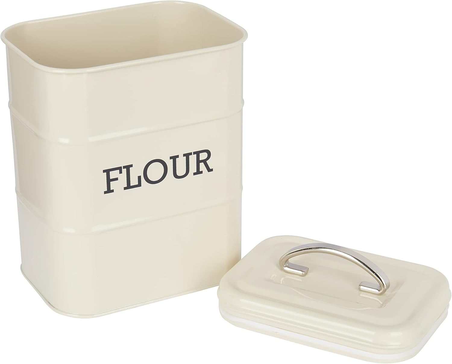 KitchenCraft Living Nostalgia recipient pentru făină, etanș, 17 x 12 x 24 cm, crem antic, crem Cutii depozitare alimente Naty Shop