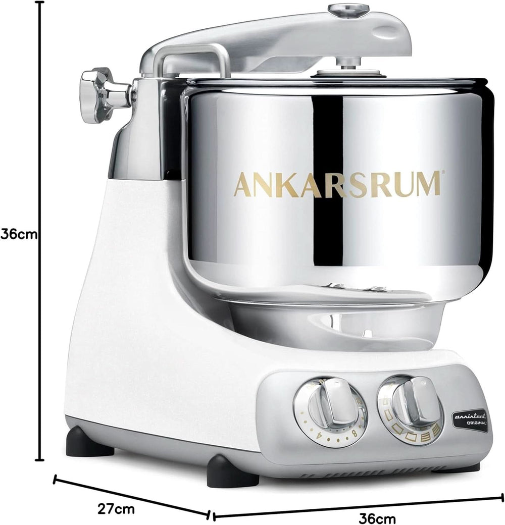 Ankarsrum - Asistente Original Base Máquina De Cocina Crema AKM6230MW Mineral Blanco Madre E Hijo Naty Shop