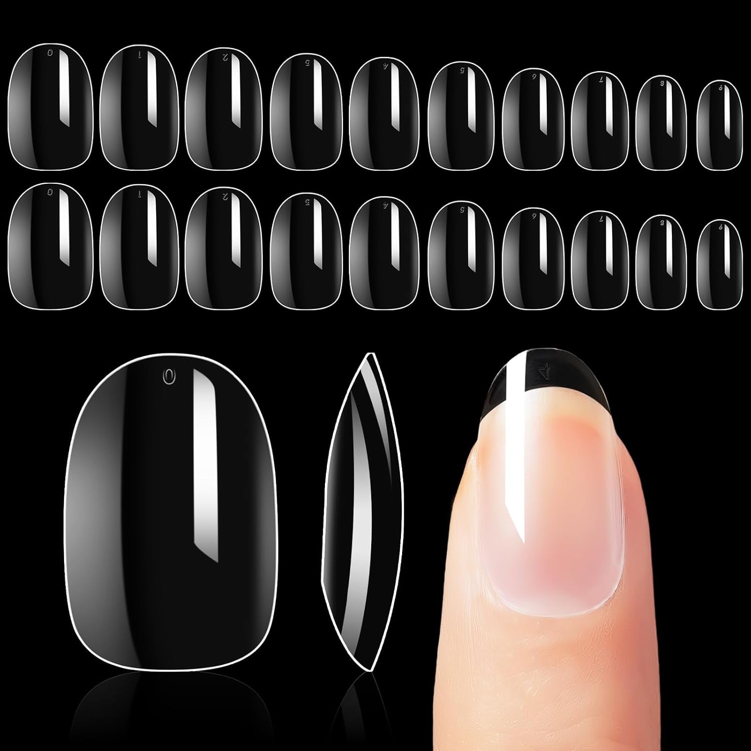 Suport acrilic pentru unghii Makartt, suport pentru unghii magnetic, suport pentru unghii, suport pentru unghii roz transparent, cu 48 de chit adeziv