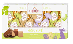 Niederegger | Huevos de turrón | 1 x 100 g | Turrón de huevos en Nueces, Nata y Caramelo con Almendras | Cubierto de chocolate con leche | Huevos de Pascua | regalo de pascua