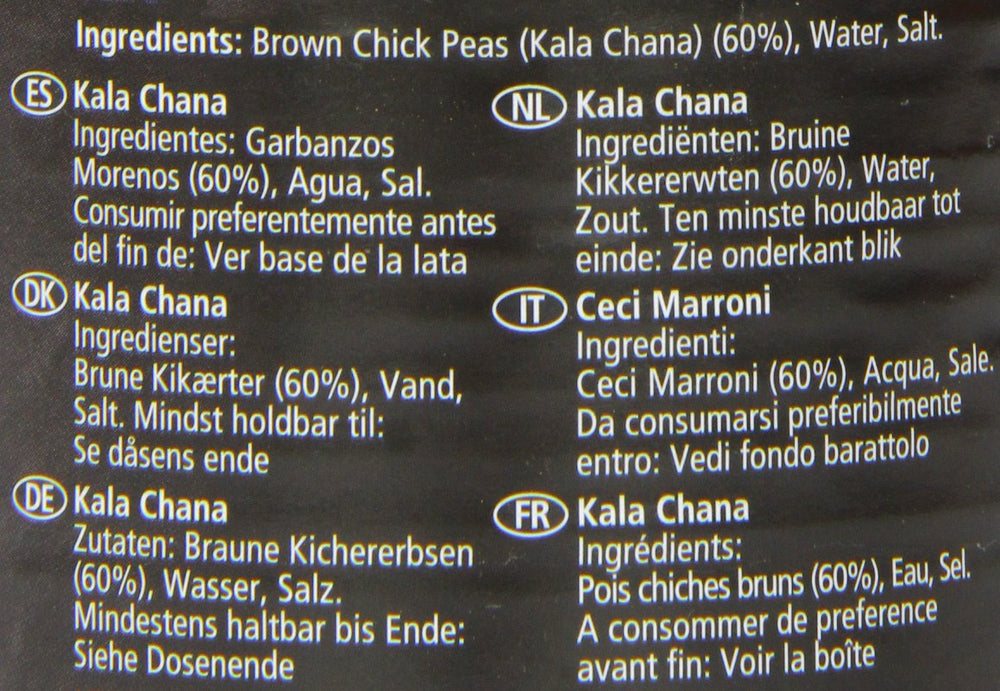 - Garbanzos marrones (enlatados), paquete de 12 (12 x 400 g)