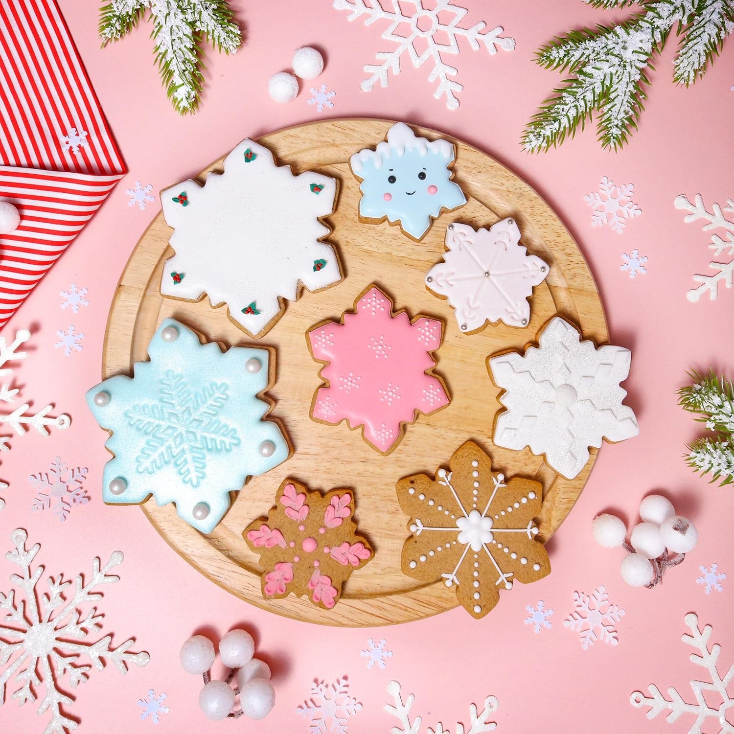 Set de 3 forme de biscuiți de Crăciun - Fulgi de zăpadă