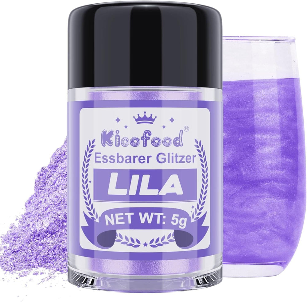 Kicofood, purpurina comestible, 5 gramos, varios colores Glitter Naty Shop Lila Morado