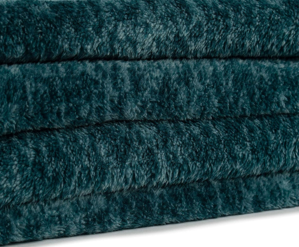 Gözze - Manta cómoda y vivaz de mármol, 150 x 200 cm - Camas y mantas de color petróleo Besuche den Gözze-Store