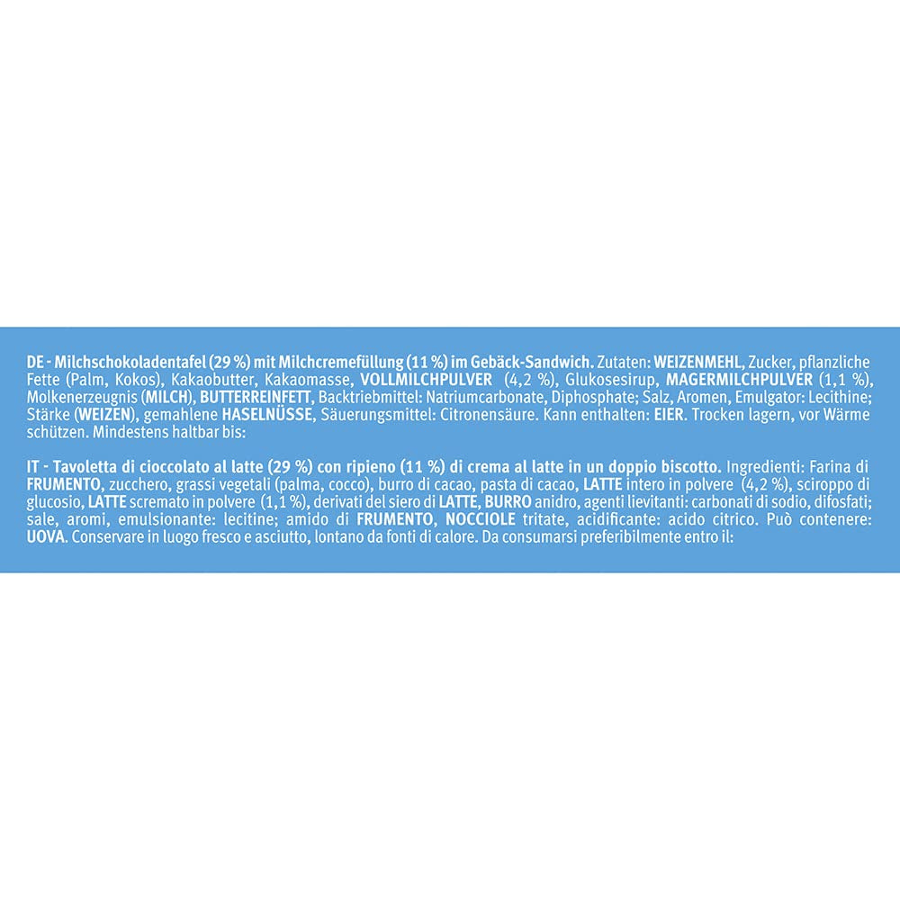 ¡LEVANTAR! minis Original + Choco&Milk (1 x 1,06 kg), mini barritas con una crujiente tableta de chocolate con leche entre dos galletas, envases de 100 raciones