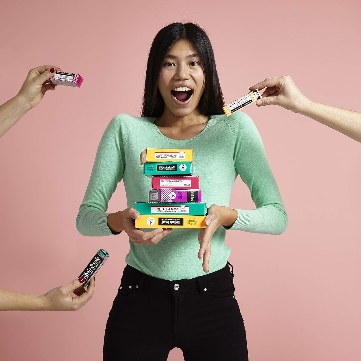 Nuggela & Sulé Ampollas acondicionadoras para el cabello, aumenta la densidad y fuerza del cabello Cuidado del cabello Nuggela