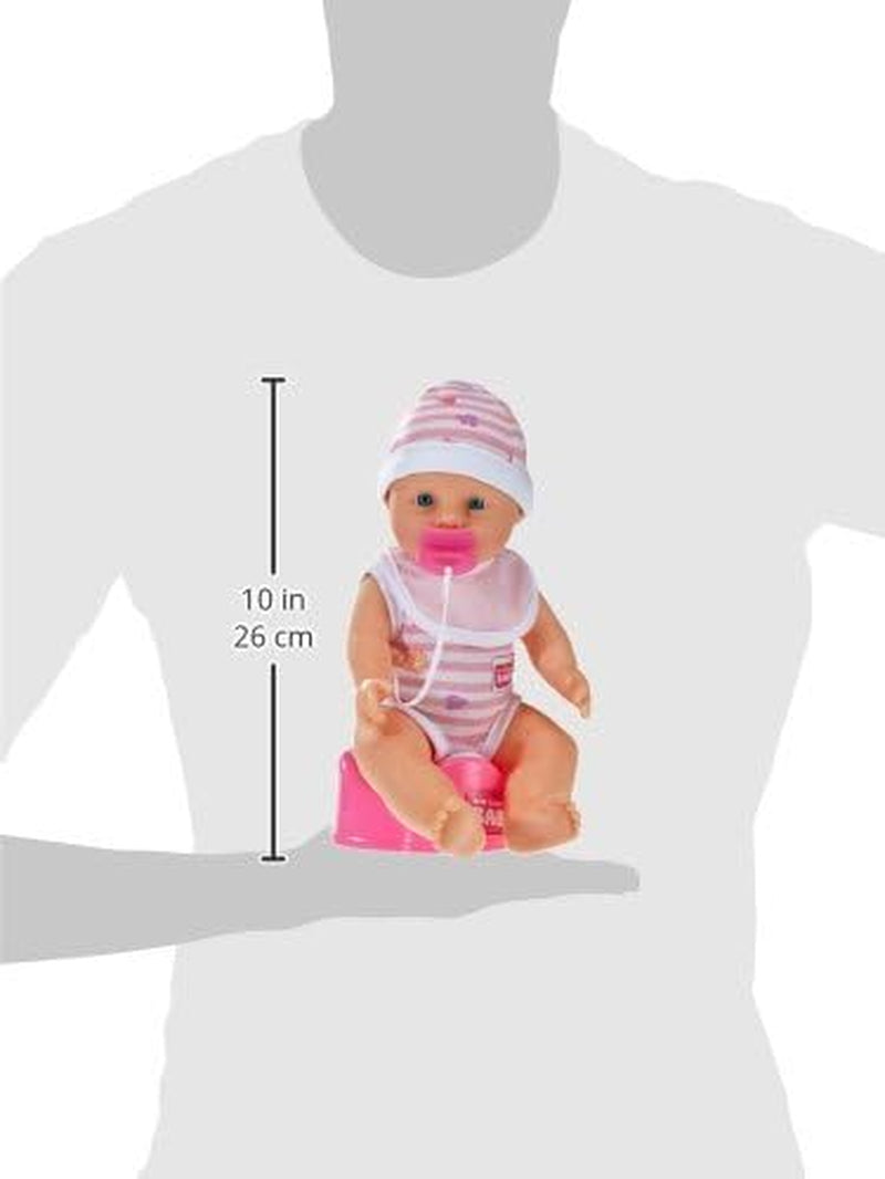 Simba 105037800 - Conjunto para bebé recién nacido, 2 unidades, es un artículo geliefert, vollvinylpuppe mit Trink- und Nässfunktion, chupete, botella, tapa y Lätzchen, 30cm, ab 3 Jahren
