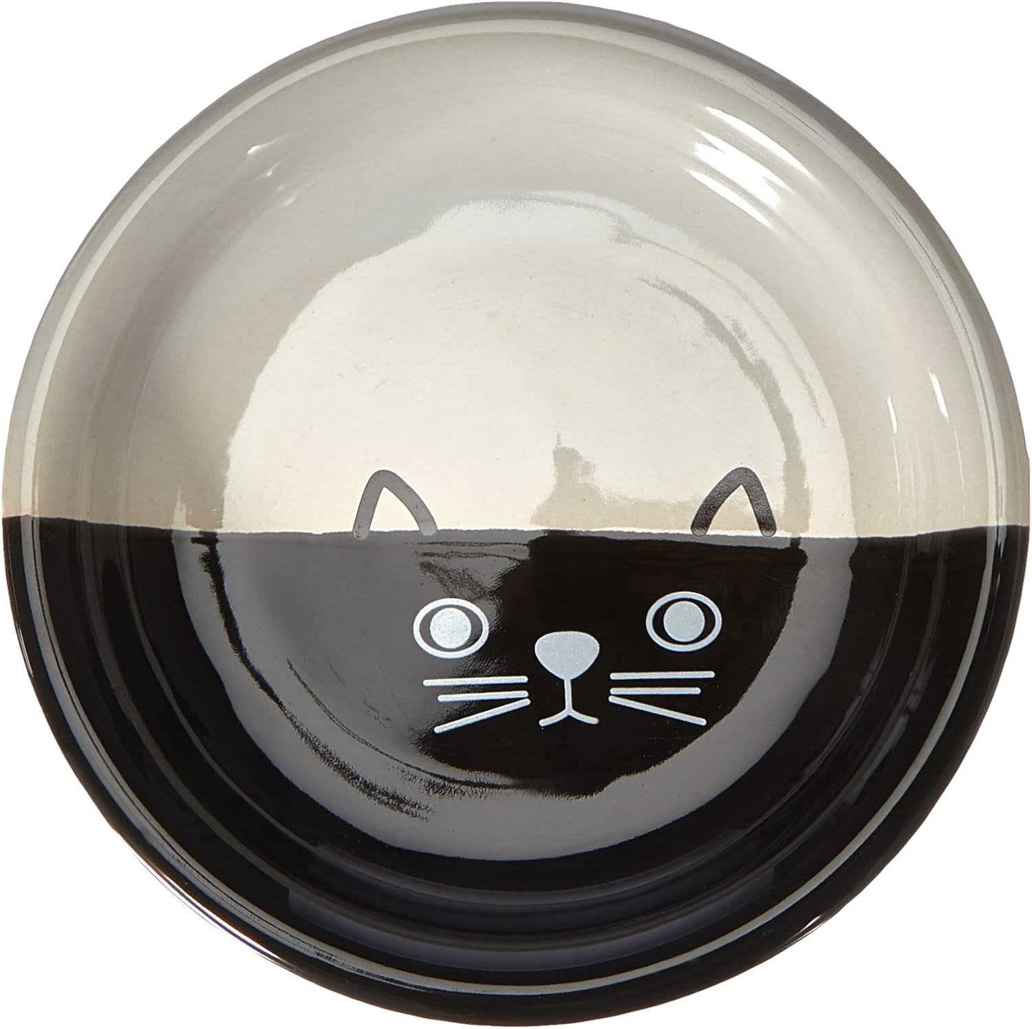 Katzen Keramik Milchschale FACE, Ø14 x 2 cm, 1 unidad