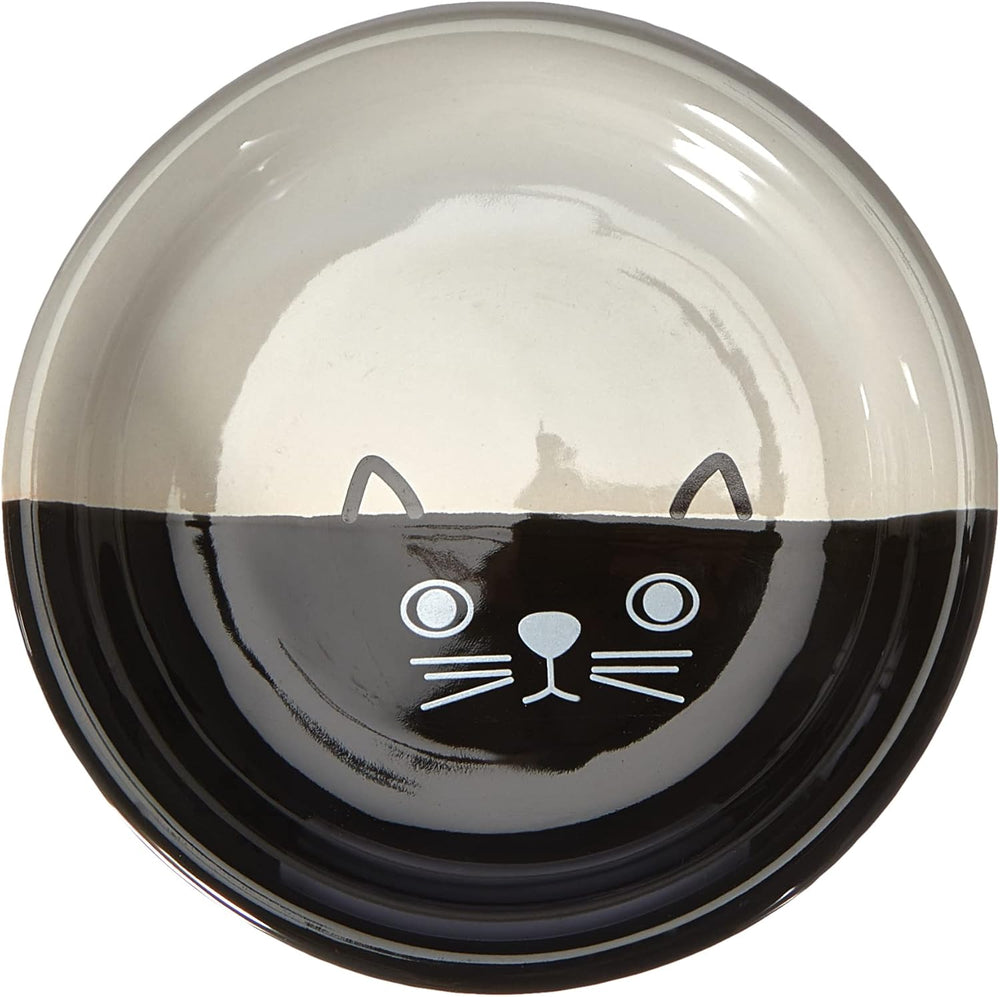 Katzen Keramik Milchschale FACE, Ø14 x 2 cm, 1 unidad