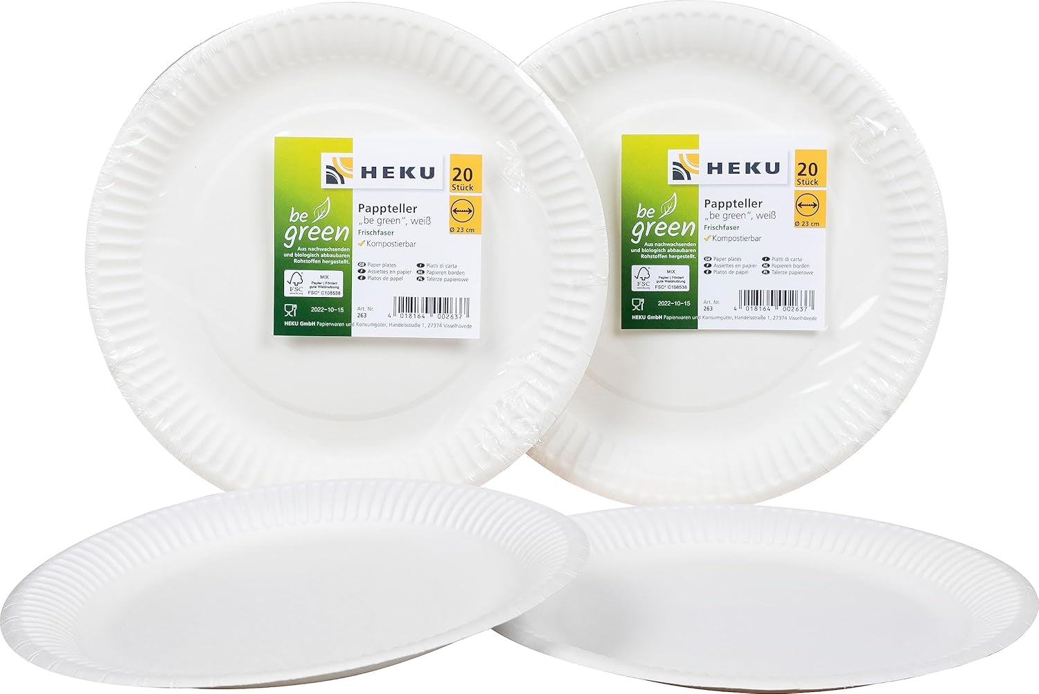 HEKU 191-pcs. Set petrecere SUA I Farfurii de hârtie Ø23Cm, cești roșii, șervețele cu 3 straturi 33X33Cm, culegător de decorațiuni, lanț de fanioane 10M I Perfect pentru petreceri tematice și sărbători naționale