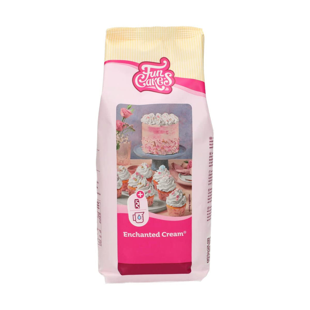 Funcakes Mix Für Enchanted Cream®: Einfach Zu Berübenende, Sehr Leichte Und Flauschige Schneeweiße Creme, Perfekt Zum Füllen Und Abdecken Von Kuchen Oder Als Belag Für Cupcakes, Halal., 900 G Mezcla para hornear y cocinar Naty Shop 900 G (paquete 1) Vainilla