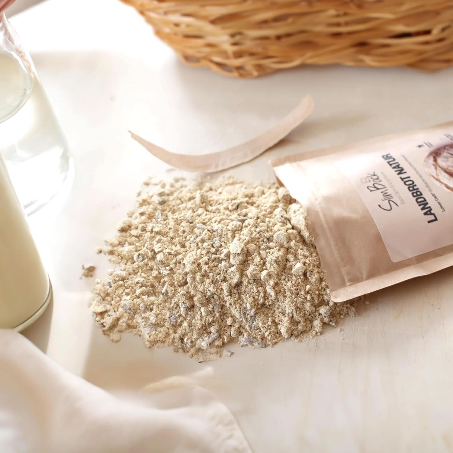 LOWER CARB BREAD BLEND, alternativa de pan proteico keto, vegano y sin gluten sin soja ni cereales Naty Shop Kitchen