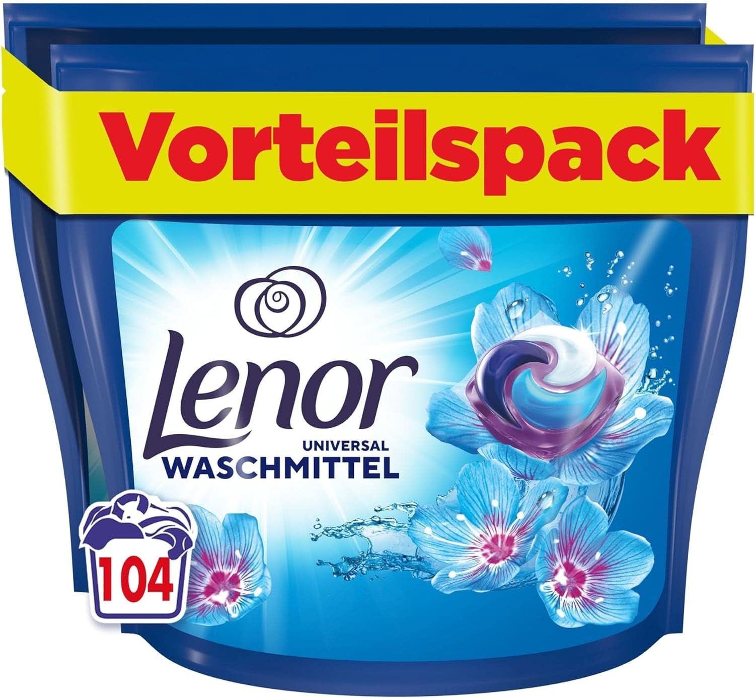 Lenor PODS Detergente todo en 1, 104 cápsulas, frescor 3 veces más prolongado y limpieza profunda incluso lavando en frío Naty Shop Nuevo Modelo