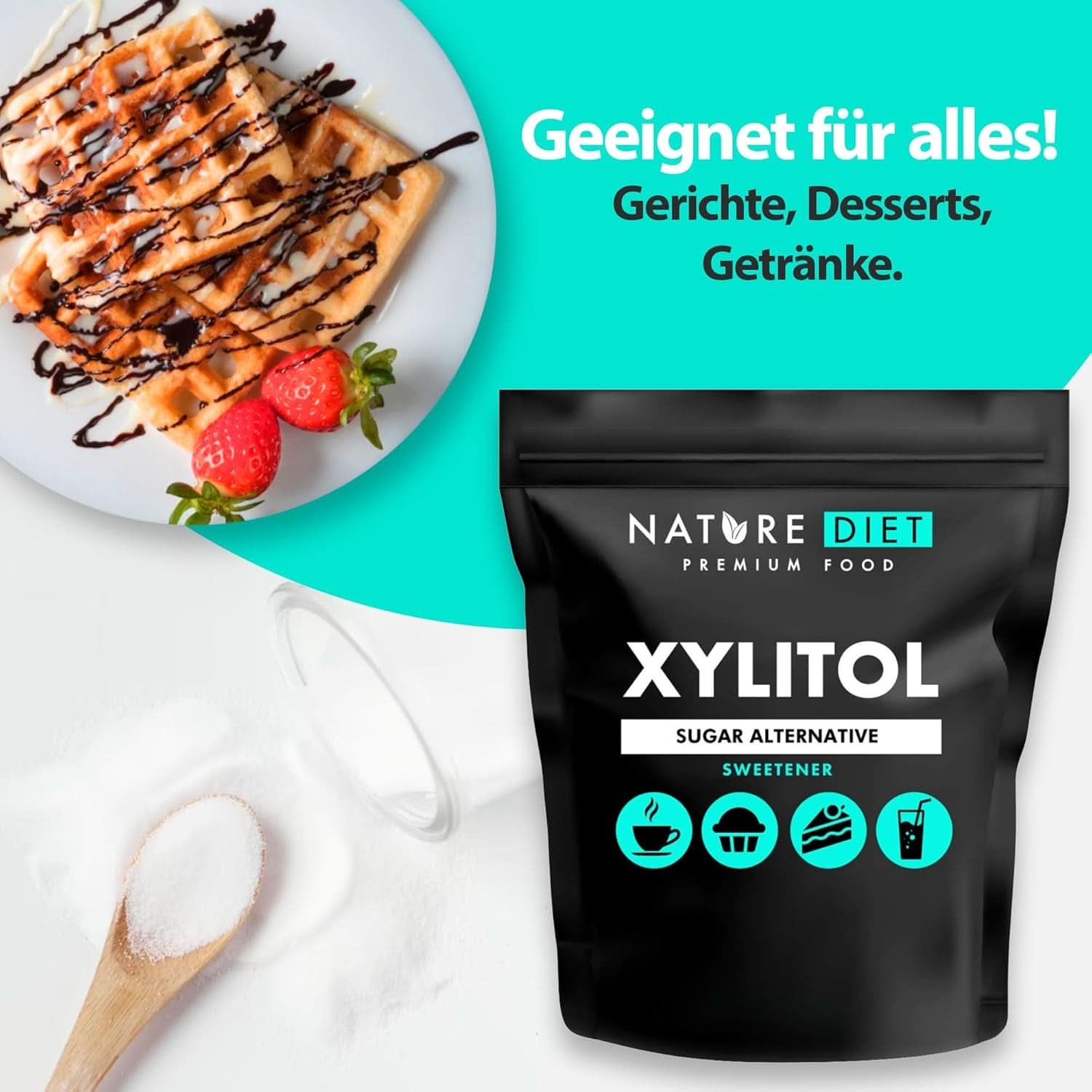 Nature Diet Xilitol, 1 Kg Edulcorantes Naty Shop