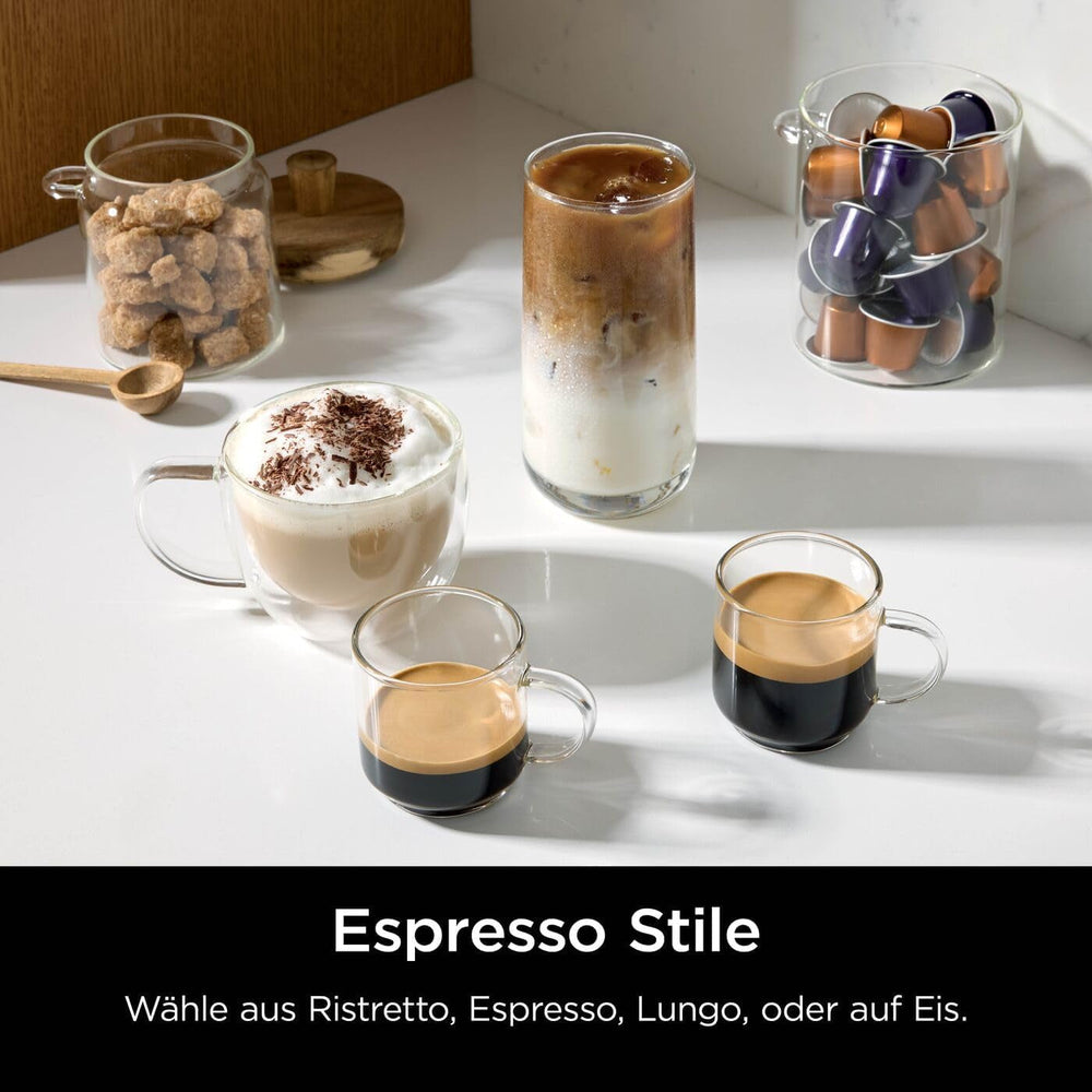 Ninja Prestige Cafetiera Filtrantă 2 în 1 cu Capsule și Spumator de Lapte Integrat, pentru Latte, Cafea cu gheață și Flat White, Negru CFN802EU