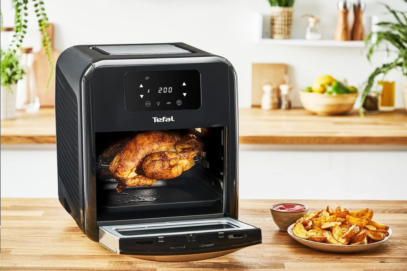 Tefal Easy Fry Oven & Grill Freidora de aire caliente 9 en 1, 11 L Para 6 raciones, 7 accesorios, 8 programas, recetas online Electrodomésticos Naty Shop