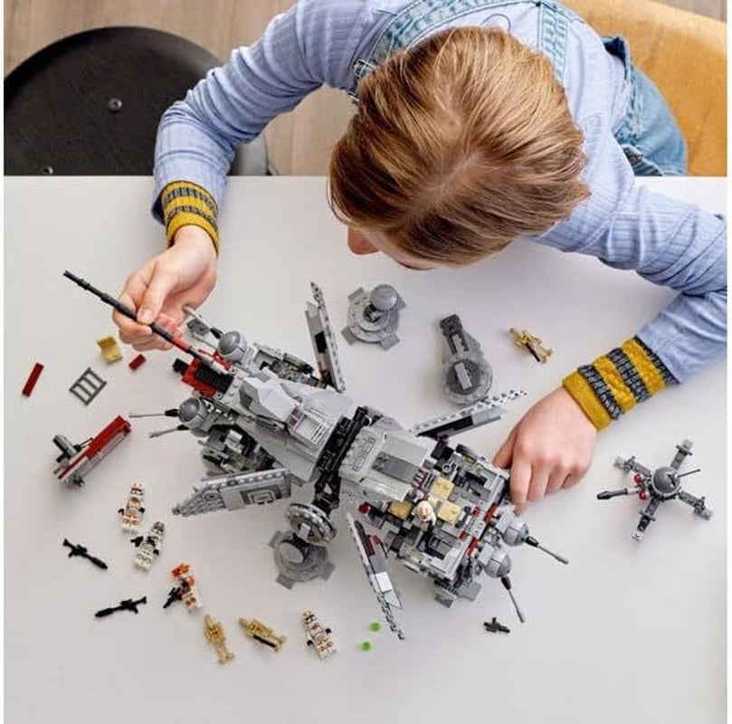 LEGO Star Wars Juego de minifiguras de modelo de juguete móvil At-Te Walker que incluye 3 soldados clon, droides de batalla y droide araña enano 75337 Juegos de construcción Besuche den LEGO-Store