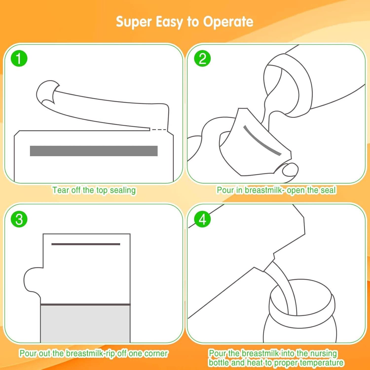 Vinabo 50 Stück Muttermilchbeutel, 250Ml Bpa-Free Muttermilk Storage Bag, Milchbeutel Für Muttermilch Mit Ausgießer Für Das Stillen, Selbststehender, Kann Eingefroren Werden, Vorsterilisiert Accesorios Alimentación y Lactancia Baby Naty Shop