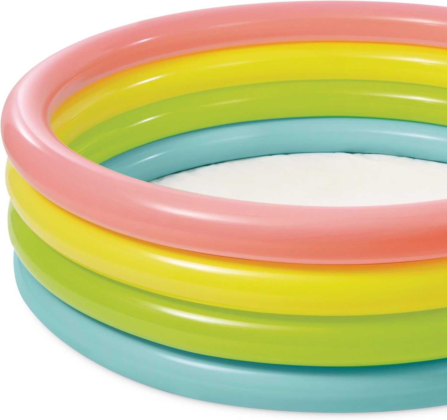 Intex 56441 NP - Piscina Hinchable Sunset Glow, Cuatro Aros, Vinilo, Multicolor, 168x46 cm