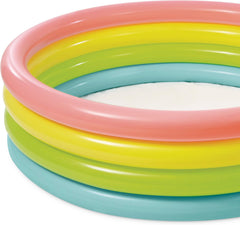 Intex 56441 NP - Piscina Hinchable Sunset Glow, Cuatro Aros, Vinilo, Multicolor, 168x46 cm